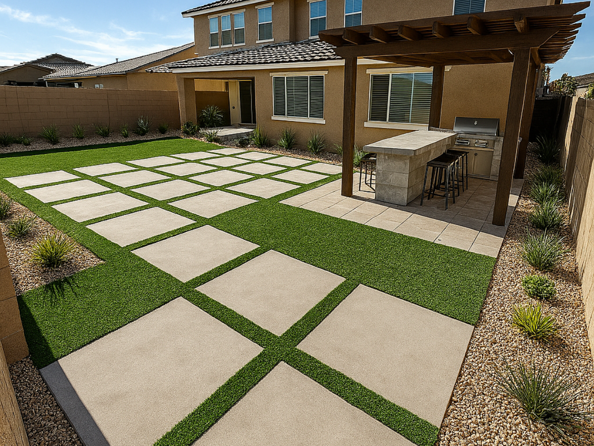 Back yard after AI design