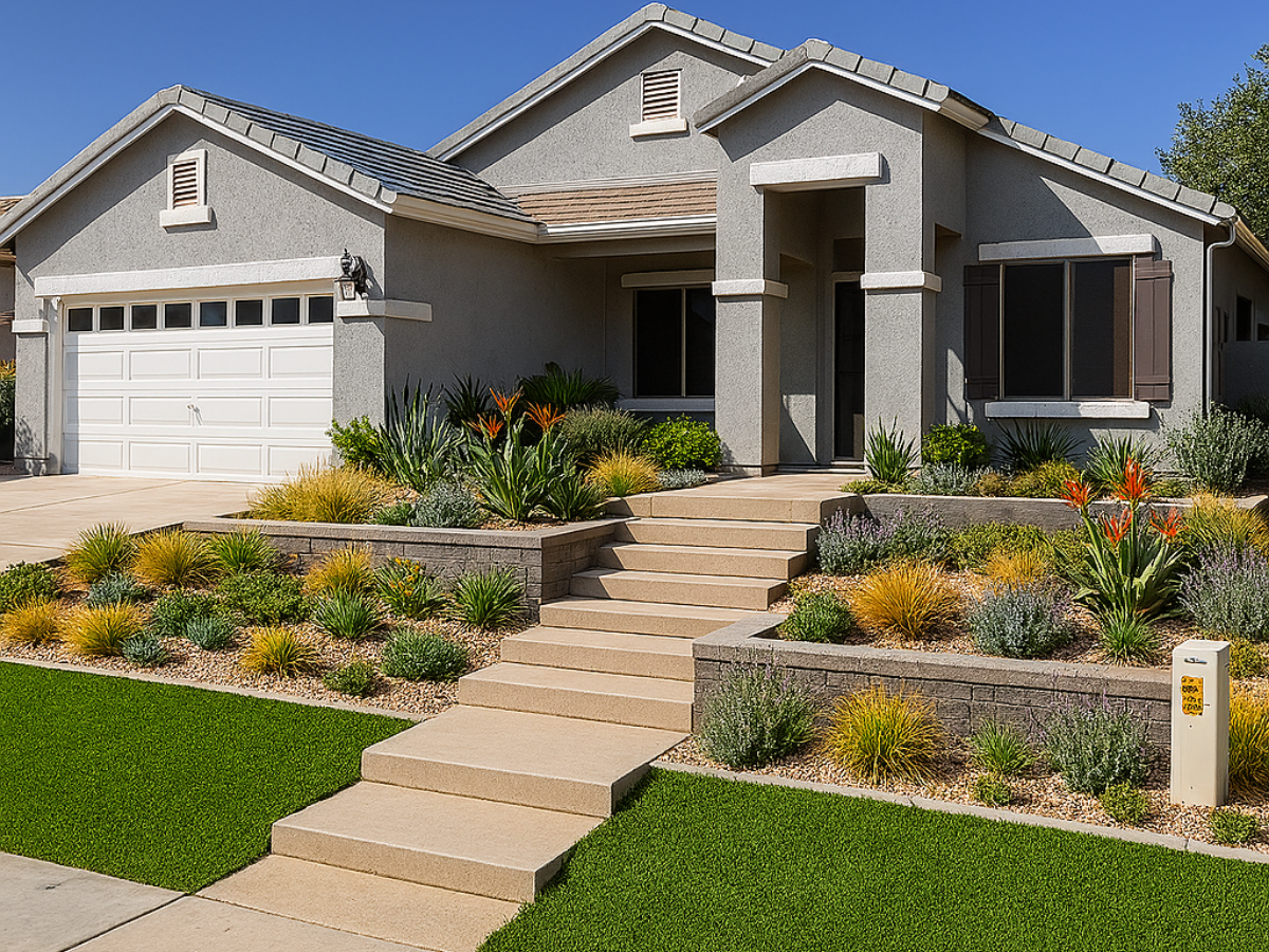 Front yard after AI design
