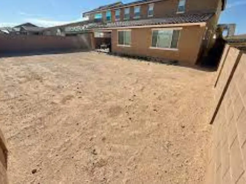 Back yard before the AI design