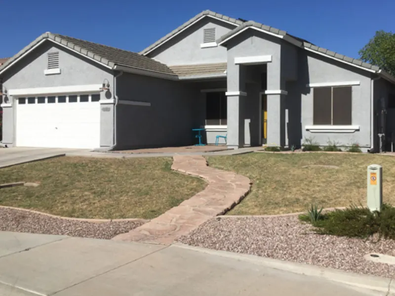 Front yard before the AI design