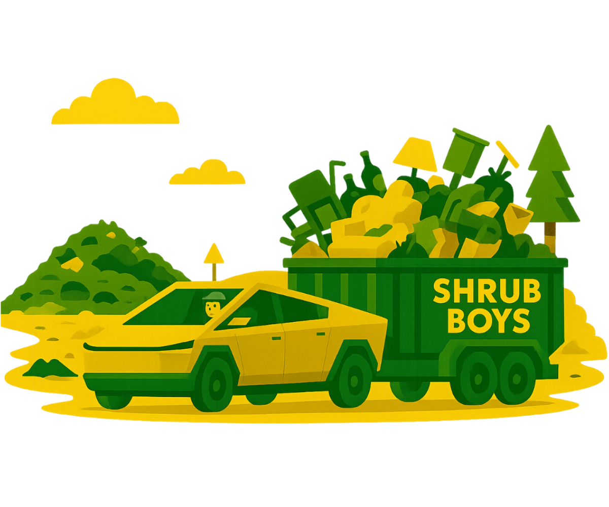 Junk Removal Truck Loaded at Dump Site